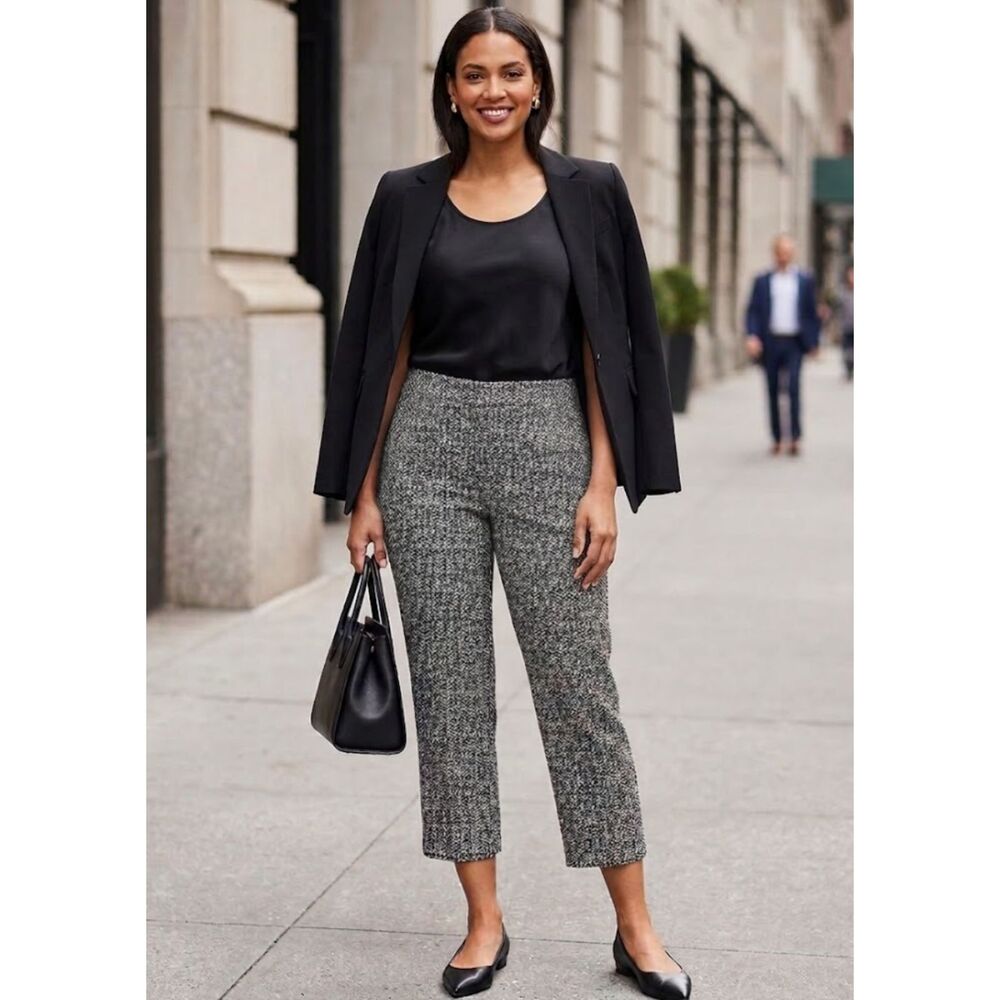 New Hilary Radley Pull On Crop Pant Women's Size Large